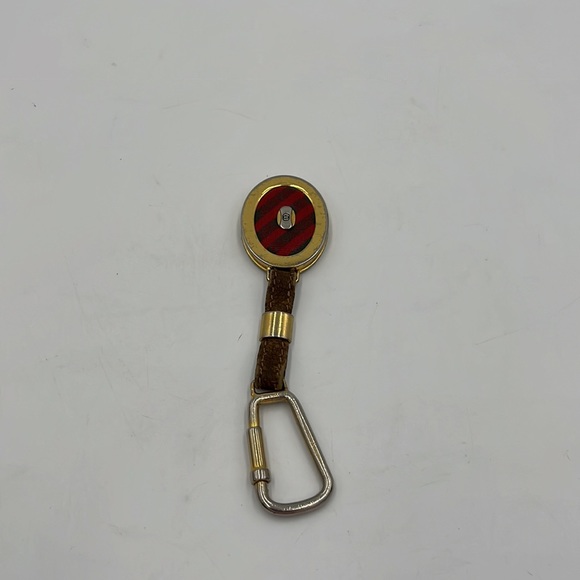 Authentic OLD GUCCI Interlocking G Tag Plate Key Ring Charm - Picture 12 of 15